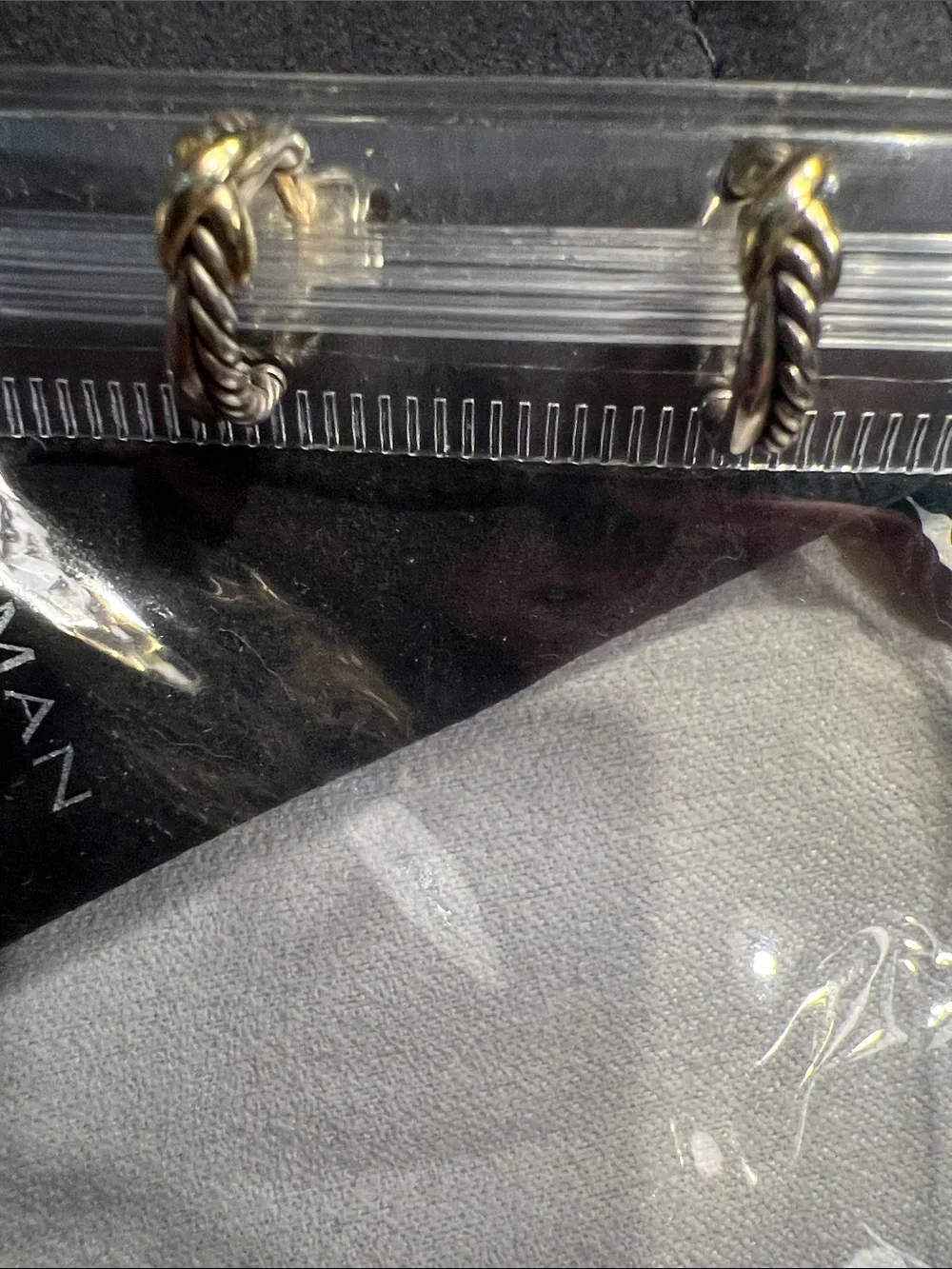 David Yurman Petite X Hoop Sterling Silver & 18kt gold earrings 12.6mm